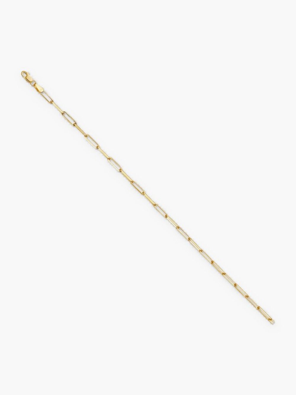 14k Solid Gold Paperclip Chain Necklace 2.7mm 16 Inch By Tehrani Jewelry